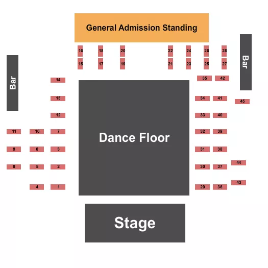 GA TABLES Seating Map Seating Chart