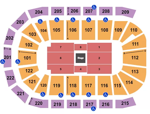 CENTER STAGE Seating Map Seating Chart