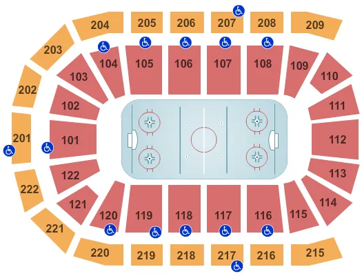 HOCKEY Seating Map Seating Chart