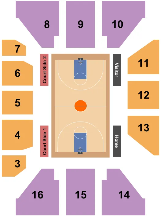 BASKETBALL 2 Seating Map Seating Chart