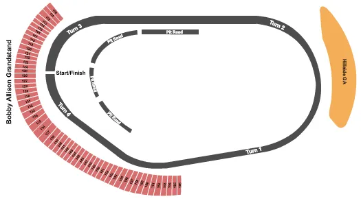 RACING 3 Seating Map Seating Chart