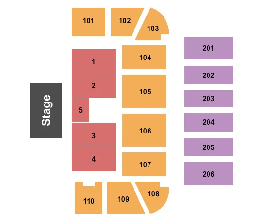 END STAGE Seating Map Seating Chart