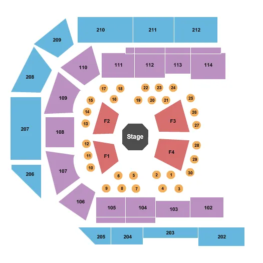 MMA Seating Map Seating Chart