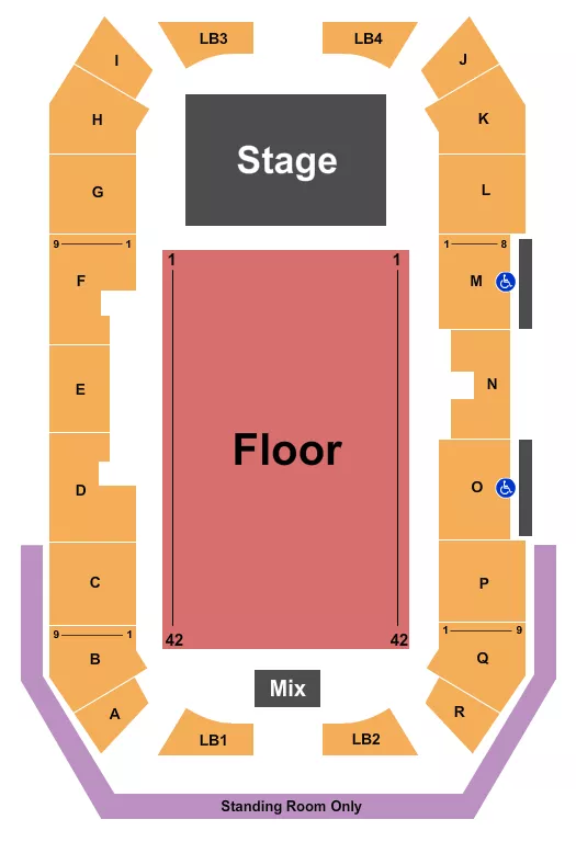ENDSTAGE 2 Seating Map Seating Chart