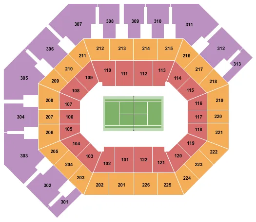 INDIAN WELLS TENNIS GARDEN STADIUM 2 TENNIS Seating Map Seating Chart