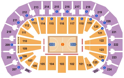 BASKETBALL Seating Map Seating Chart