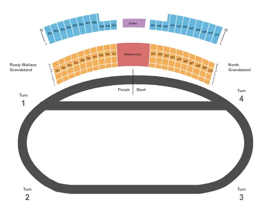 RACING Seating Map Seating Chart