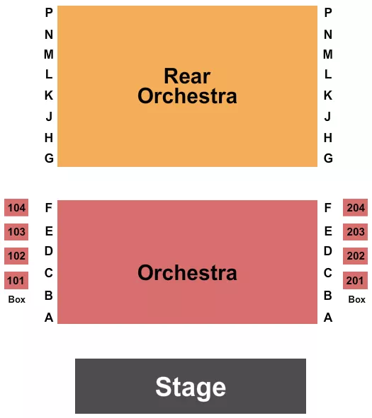 ENDSTAGE Seating Map Seating Chart