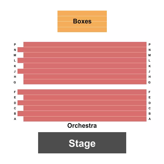 ENDSTAGE ORCH BOXES Seating Map Seating Chart