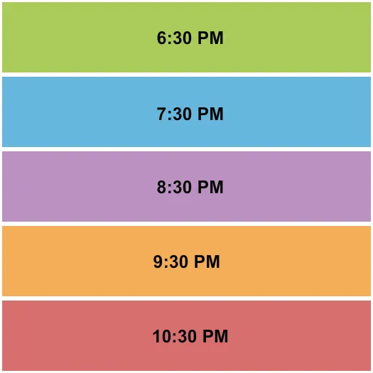 TIMED ENTRY Seating Map Seating Chart