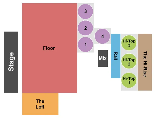 GA FLOOR LOFT Seating Map Seating Chart