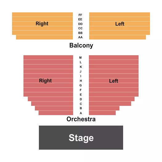 JPT FILM EVENT CENTER END STAGE Seating Map Seating Chart