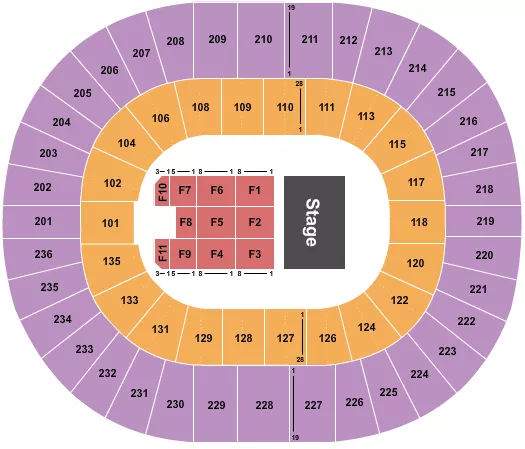 ENDSTAGE Seating Map Seating Chart