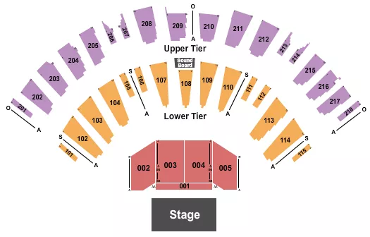 ENDSTAGE Seating Map Seating Chart