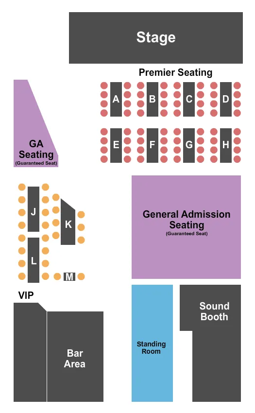 END STAGE Seating Map Seating Chart