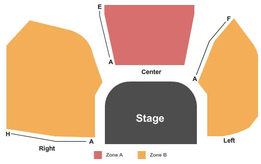 ENDSTAGE INT ZONE Seating Map Seating Chart