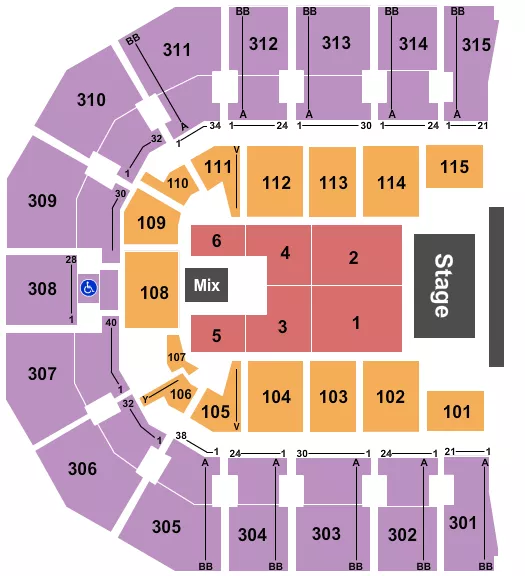 ENDSTAGE 4 Seating Map Seating Chart