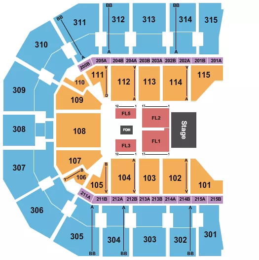ENDSTAGE 7 Seating Map Seating Chart