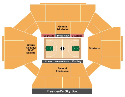 BASKETBALL 2020 Seating Map Seating Chart