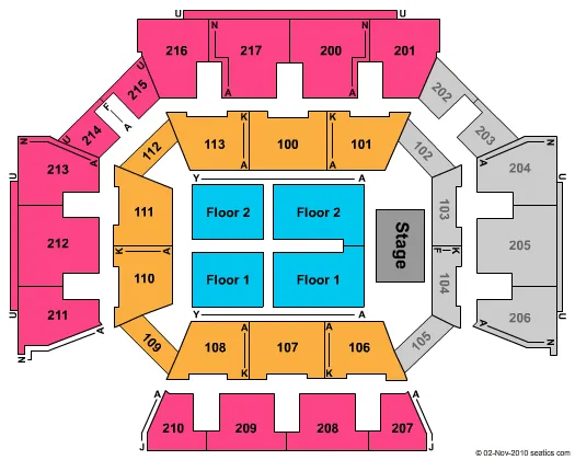 END STAGE Seating Map Seating Chart