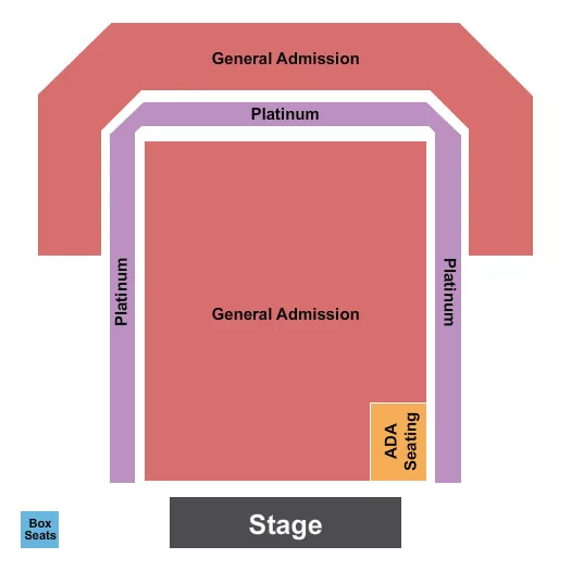 KEMBA LIVE ENDSTAGE GA PLATINUM 3 Seating Map Seating Chart