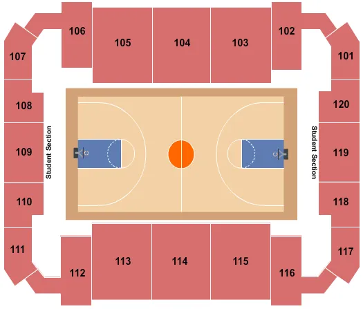 BASKETBALL Seating Map Seating Chart