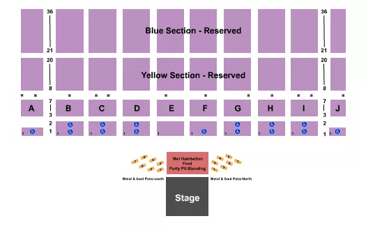END STAGE Seating Map Seating Chart