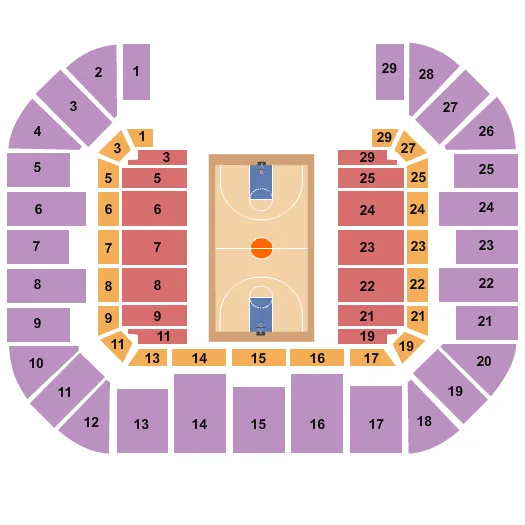 BASKETBALL Seating Map Seating Chart