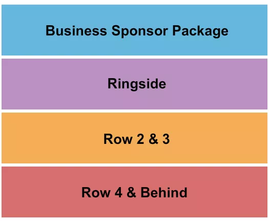 RINGSIDE ROWS Seating Map Seating Chart