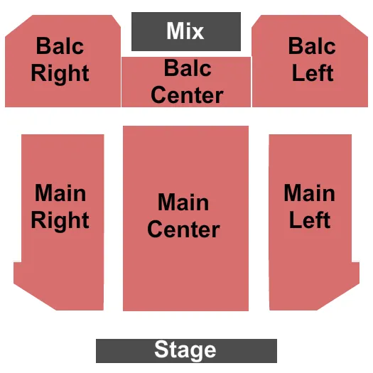 END STAGE Seating Map Seating Chart