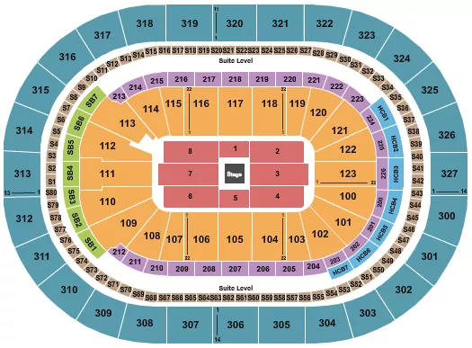 CENTER STAGE 2 FLIPPED Seating Map Seating Chart