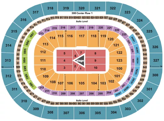 CENTER STAGE Seating Map Seating Chart