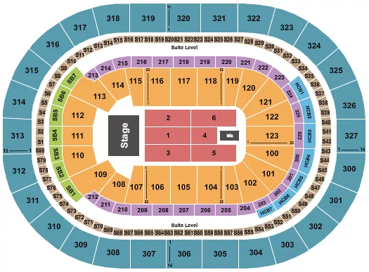 ENDSTAGE 5 Seating Map Seating Chart