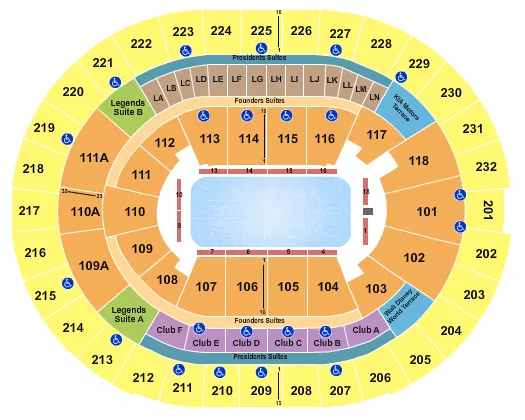ICE SHOW Seating Map Seating Chart