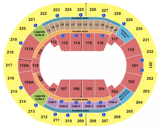 MONSTER JAM Seating Map Seating Chart