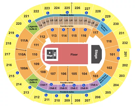 TYLER THE CREATER Seating Map Seating Chart