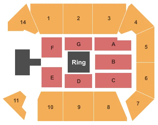 WWE Seating Map Seating Chart