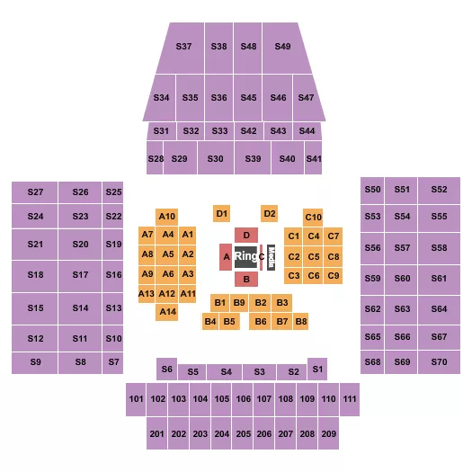 BOXING Seating Map Seating Chart