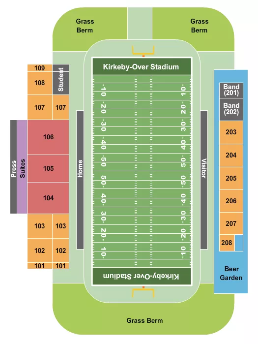 KIRKEBY OVER STADIUM FOOTBALL Seating Map Seating Chart