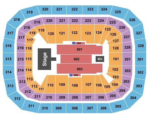 JOJO SIWA Seating Map Seating Chart