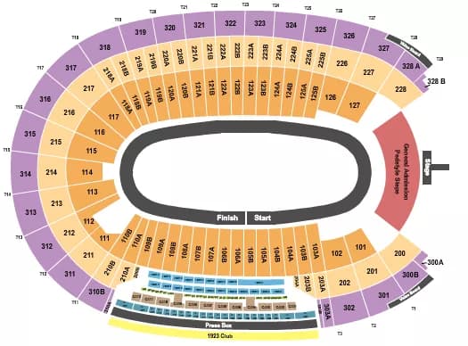 NASCAR 2024 Seating Map Seating Chart