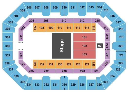 HOME FREE Seating Map Seating Chart