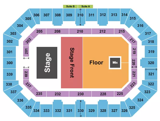 RIVERFRONT REVOLT 2 Seating Map Seating Chart