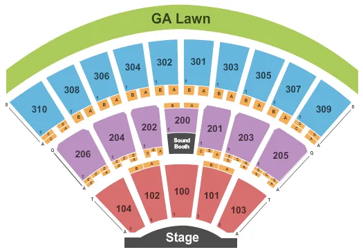 END STAGE Seating Map Seating Chart