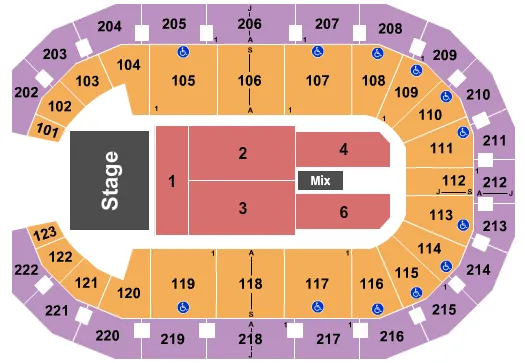 COMEDY Seating Map Seating Chart