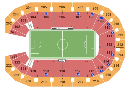 SOCCER Seating Map Seating Chart