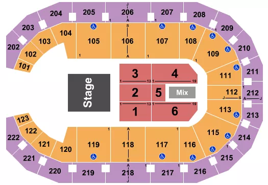 WEIRD AL YANKOVIC Seating Map Seating Chart