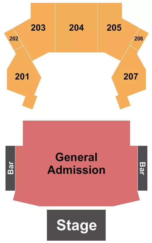ENDSTAGE GA FLOOR Seating Map Seating Chart