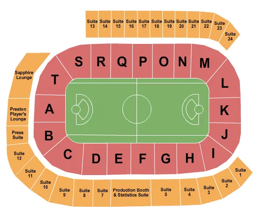 END STAGE Seating Map Seating Chart