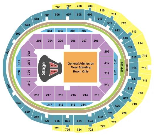 ARIANA GRANDE Seating Map Seating Chart